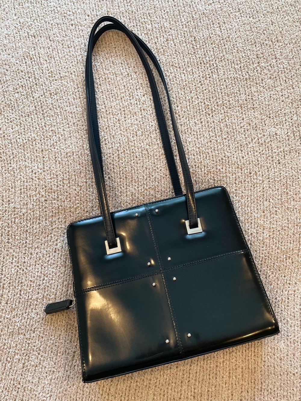 J&B Y2K Black Structured Shoulder Bag